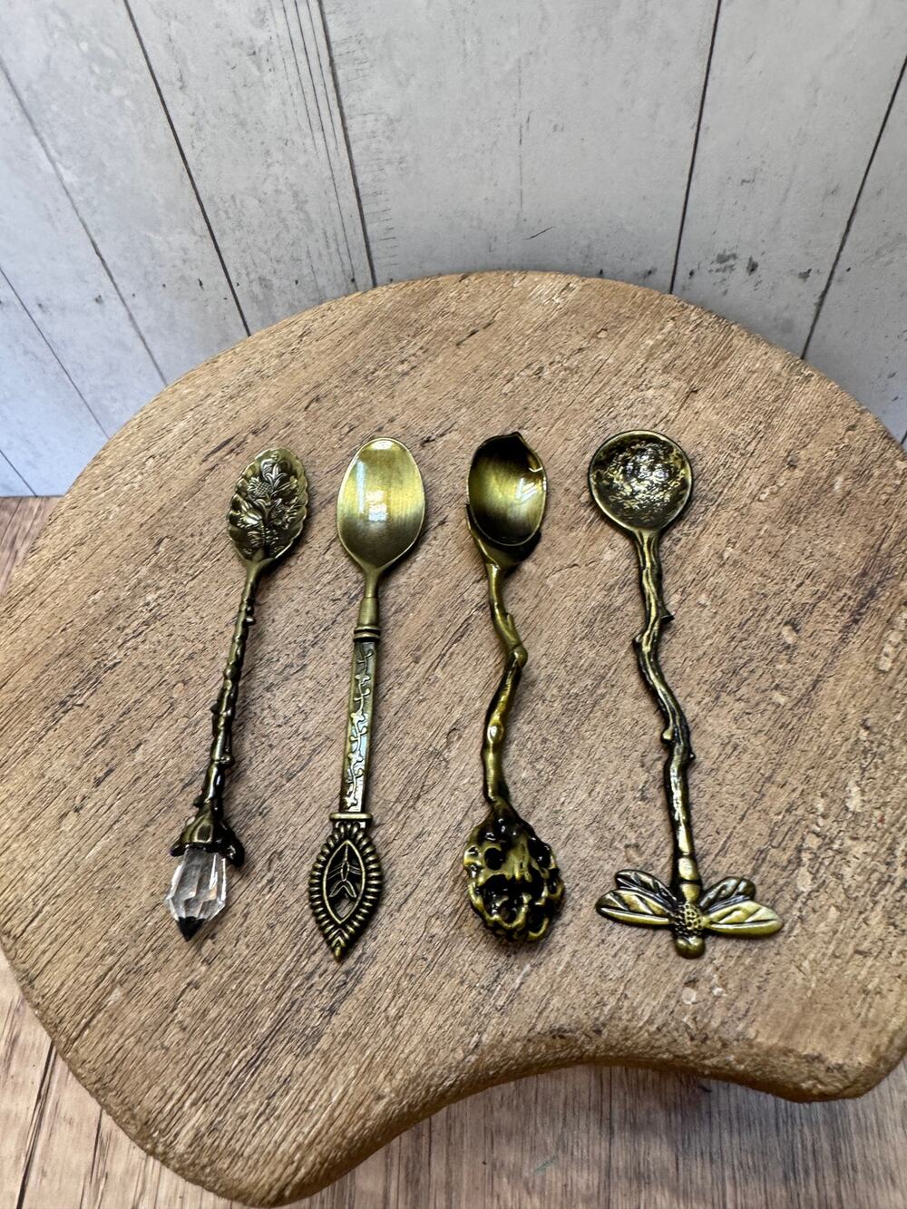 Set of 4 Spoons Afternoon Tea Fancy Spoons Flower Spoon Set